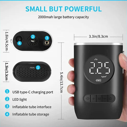 Compresor de aire portátil recargable