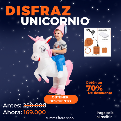 Disfraz De Unicornio Inflable Para Niña