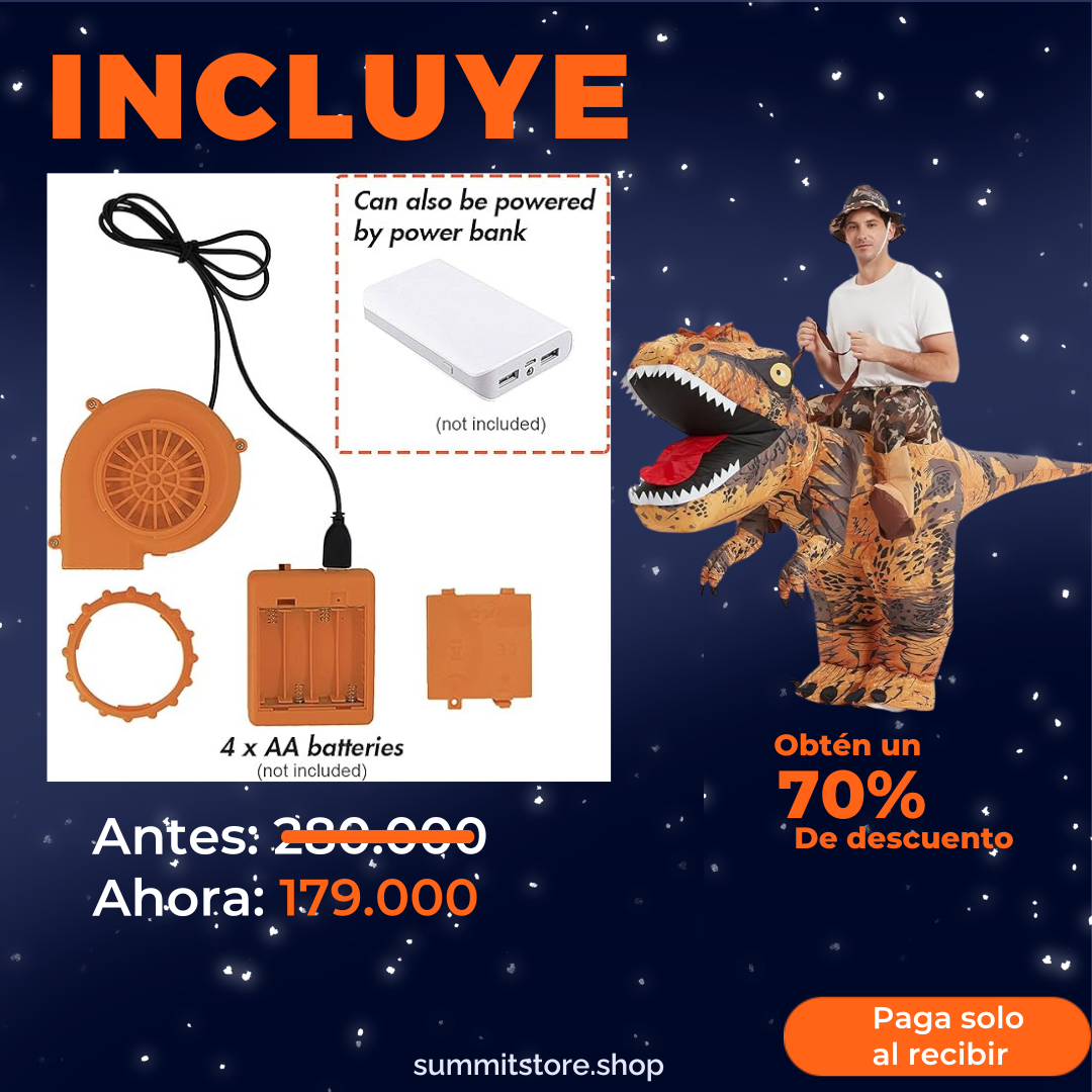 Disfraz De Dinosaurio Trex Para Montar