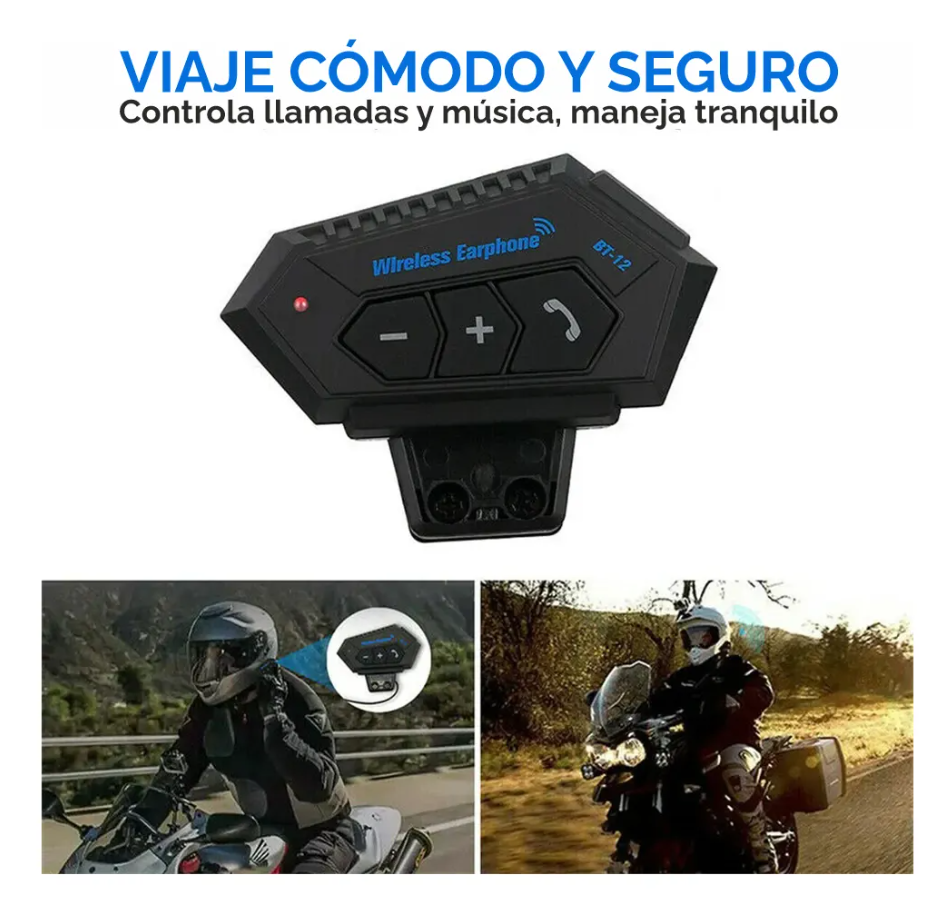 Intercomunicador Bt12 Auriculares