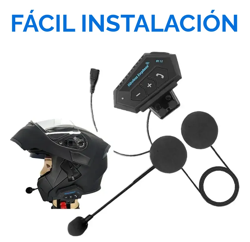 Intercomunicador Bt12 Auriculares
