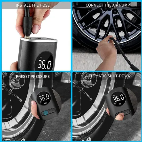 Compresor de aire portátil recargable