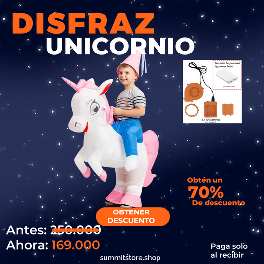 Disfraz De Unicornio Inflable Para Niña